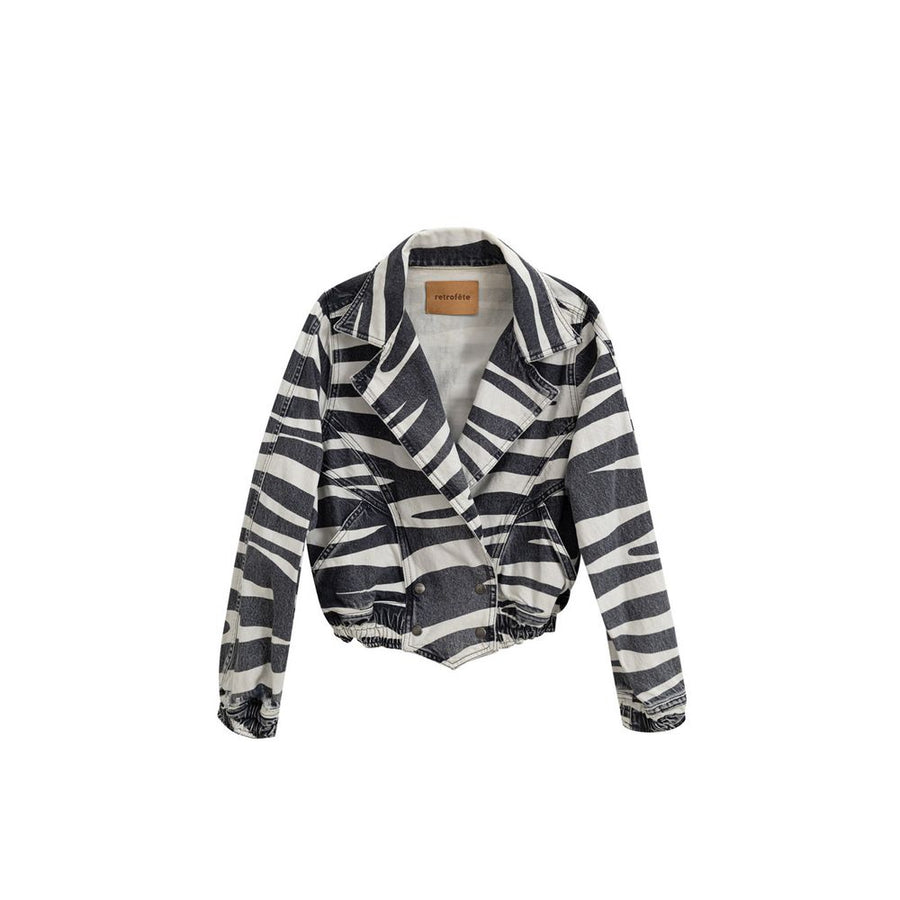Black And White Cotton Blazer