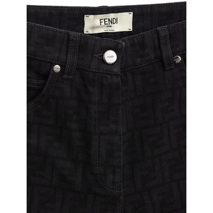 Black Cotton Jeans Denim