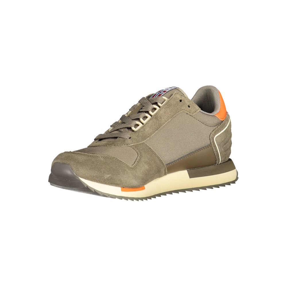 Brown Polyester Sneaker
