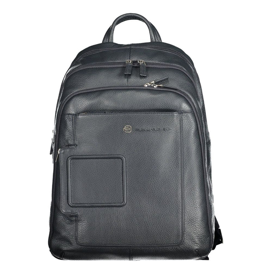 Blue Leather Backpack