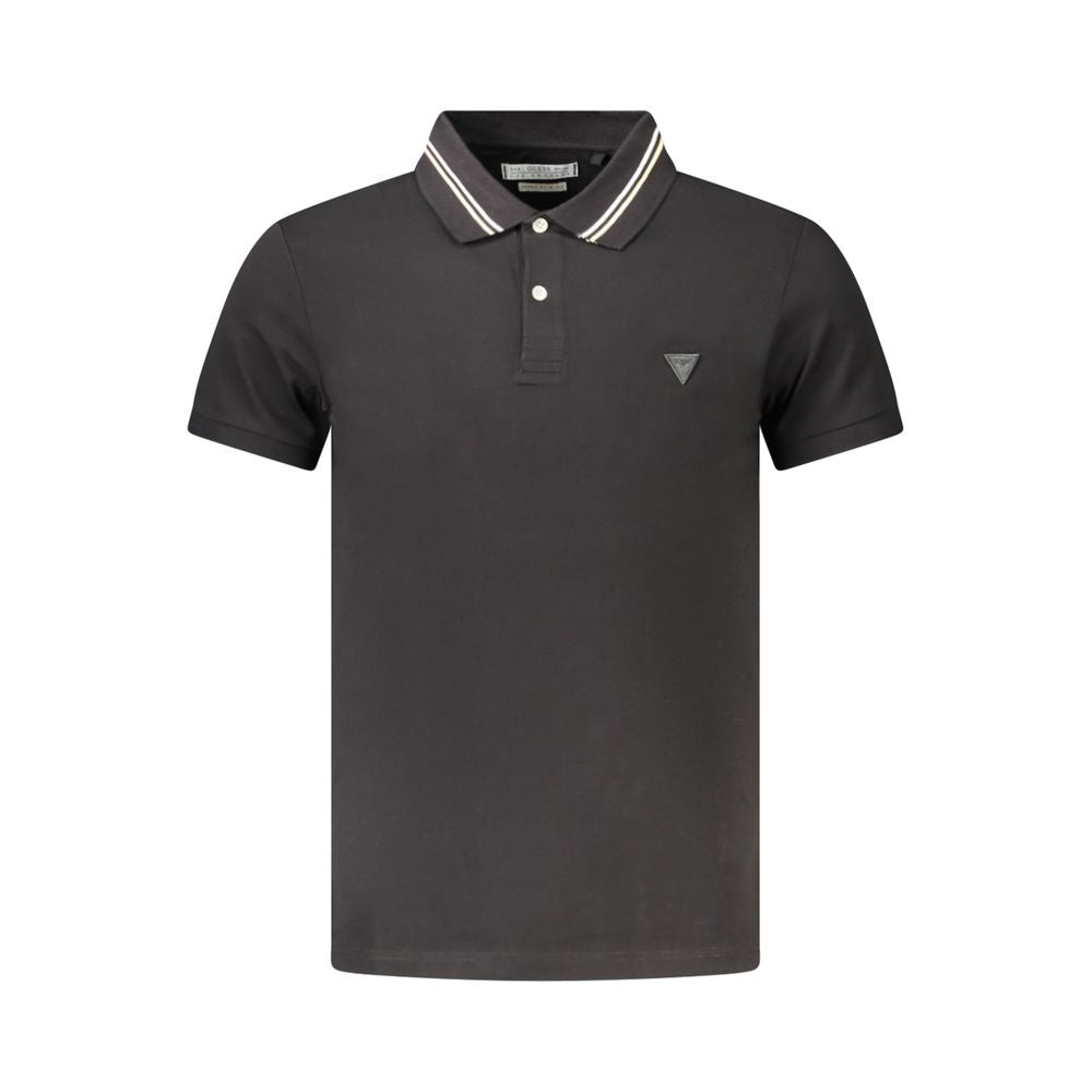 Black Cotton Polo Shirt