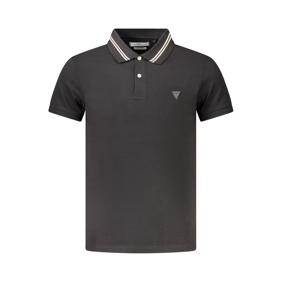 Black Cotton Polo Shirt