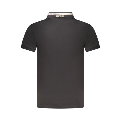Black Cotton Polo Shirt