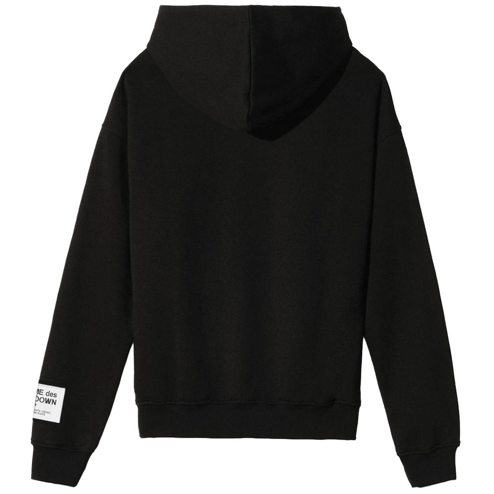 Black Cotton Men Hoodie
