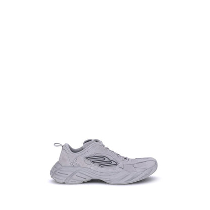 Gray Polyester Athletic Sneakers