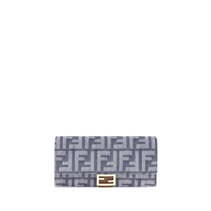 Fendi FF print denim Wallet