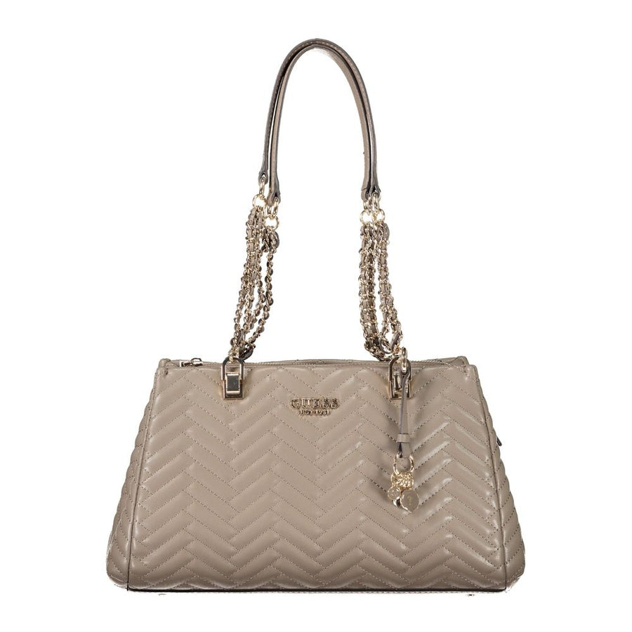 Brown Polyethylene Women Handbag