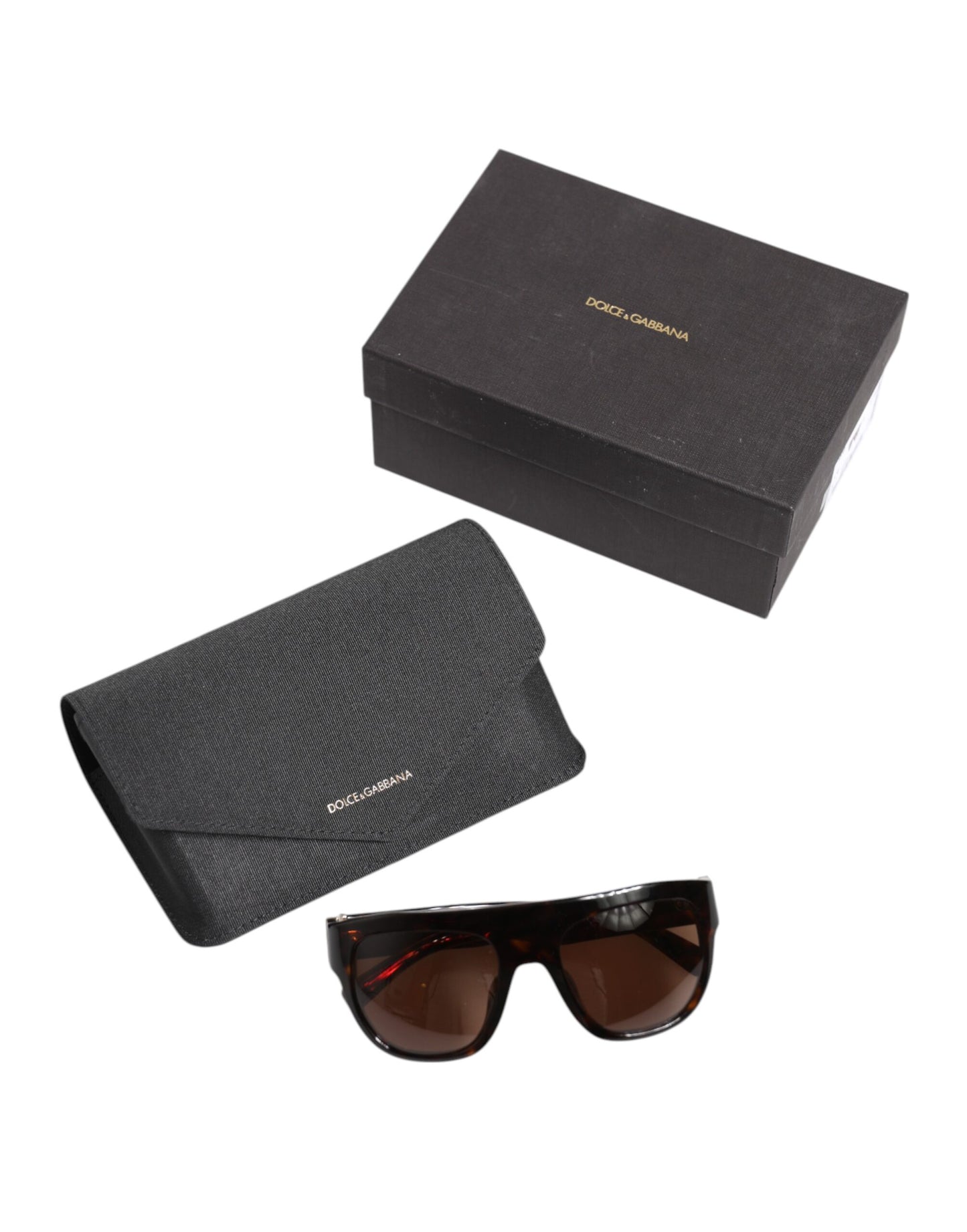 Dark Brown Havana DG4398F Square Frame Eyewear Sunglasses