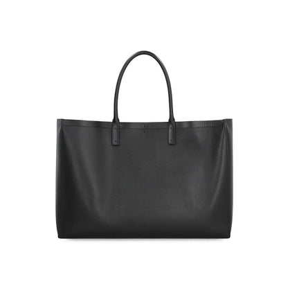 Black Calfskin Tote Bag