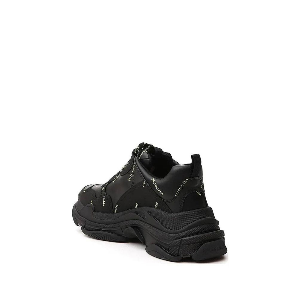 Black Calfskin Chunky Sneakers