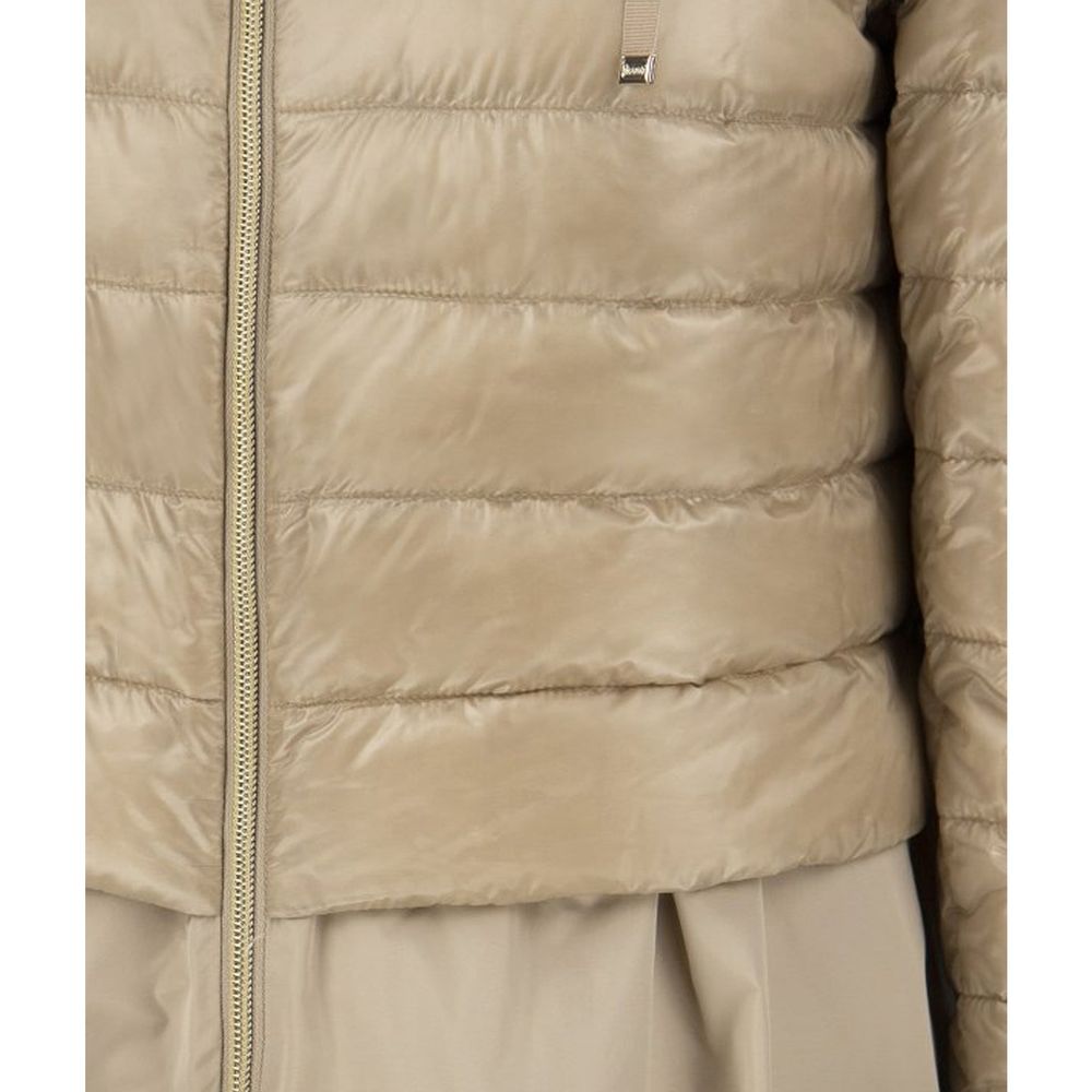 Taffeta hem padded coat