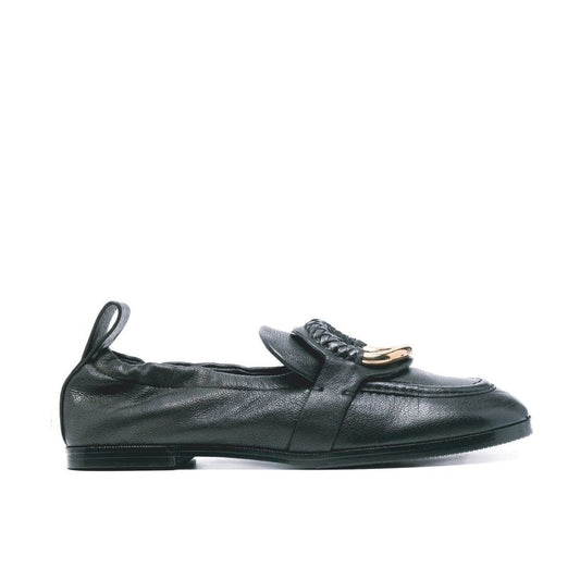 Black Calfskin Slip-On Loafers