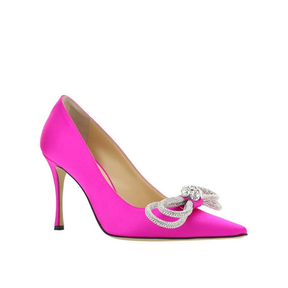 Double Bow Satin Pumps