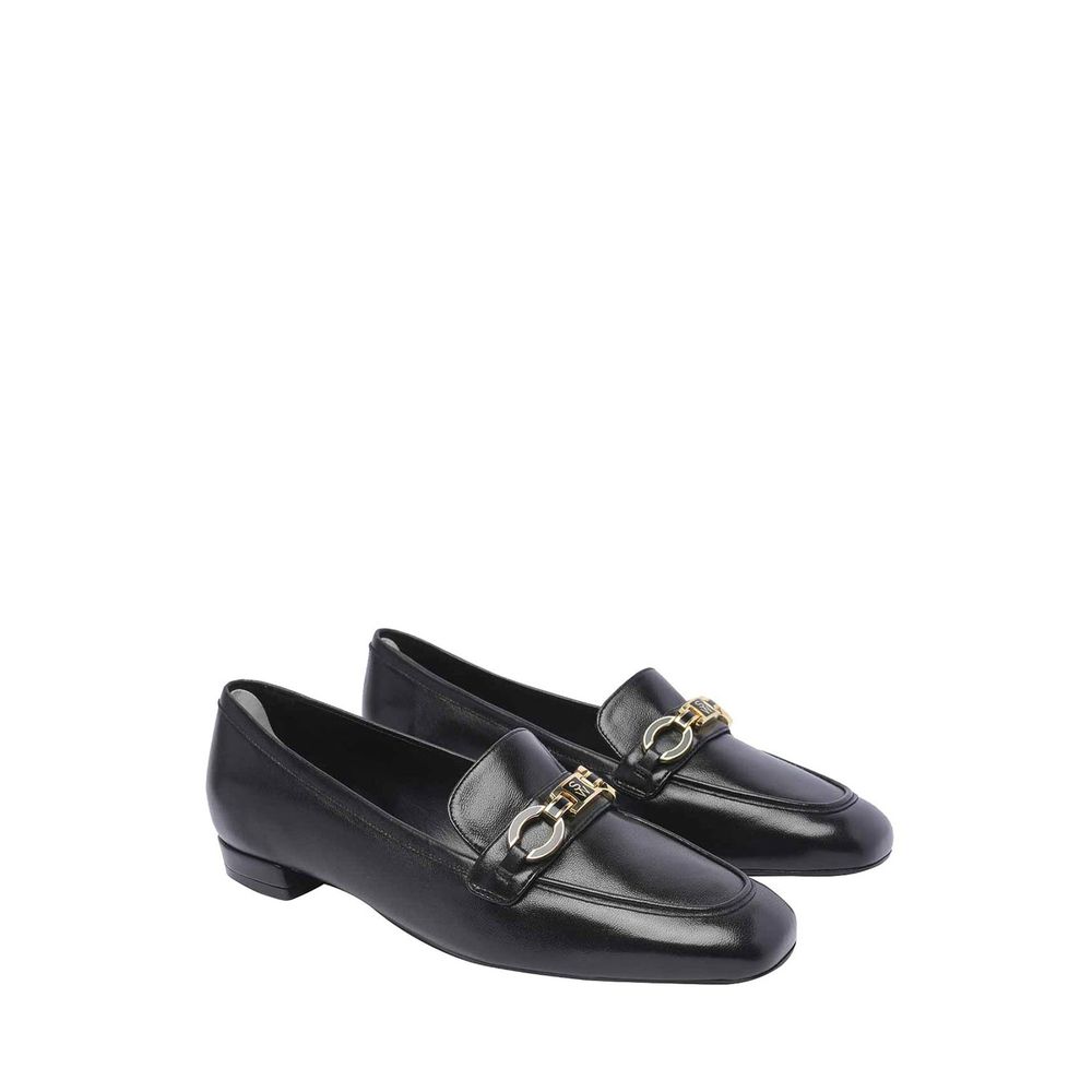 Black Calfskin Slip-On Loafers