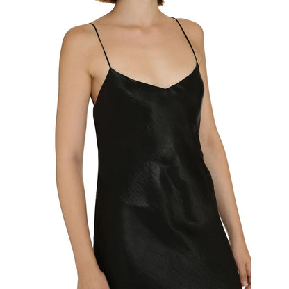 Black Acetate Casual Dress