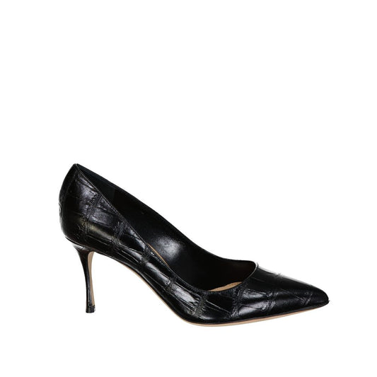 Godiva 075 Croc-Effect Leather Pumps