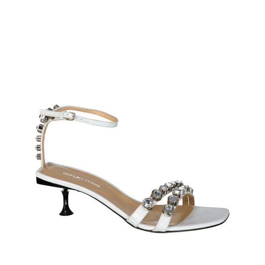 Leather Crystal Sandals