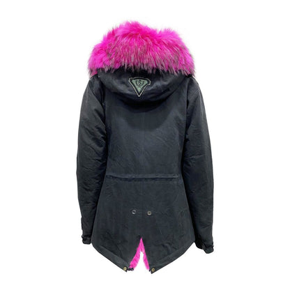 Canvas Embellished Parka Jacket