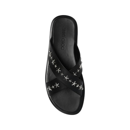 Black Calfskin Sandals
