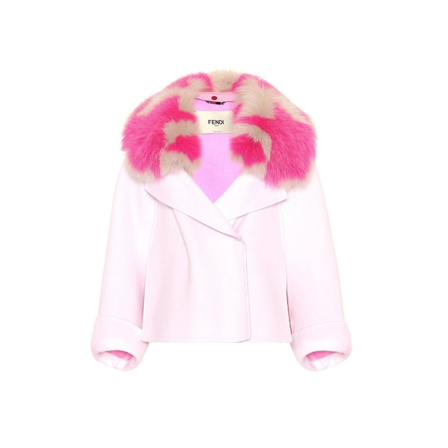 Fur Collar Cashmere Cape Jacket