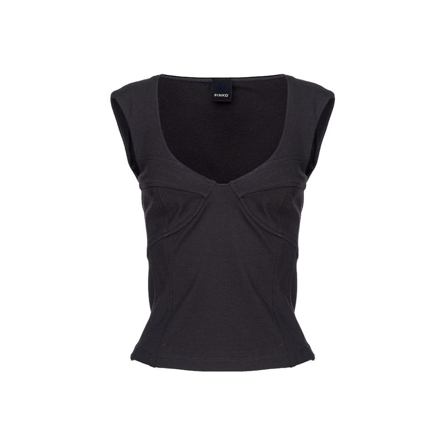 Black Viscose Tops & T-Shirt