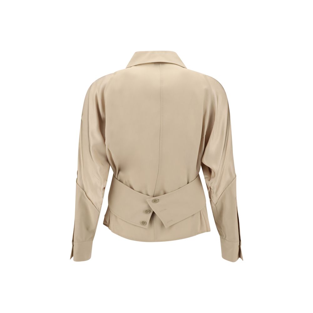Belted habotai Shirt