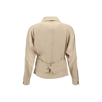 Belted habotai Shirt