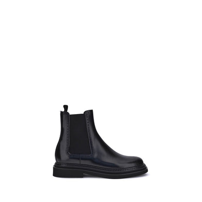 Black Calf Leather Bos Taurus Chelsea Boots