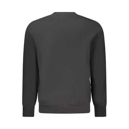 Black Cotton Men Sweater