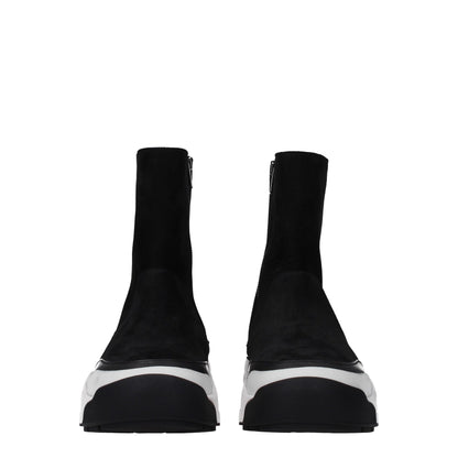 Black Leather Ankle Boots