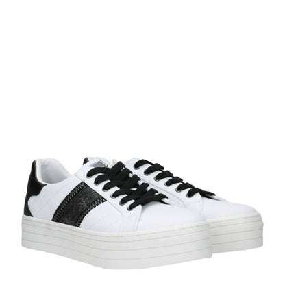 White Polyethylene Platform Sneakers