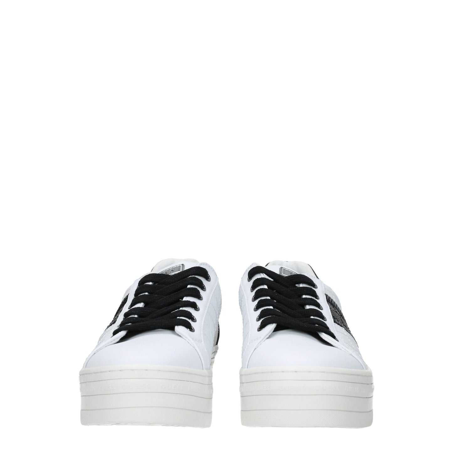 White Polyethylene Platform Sneakers