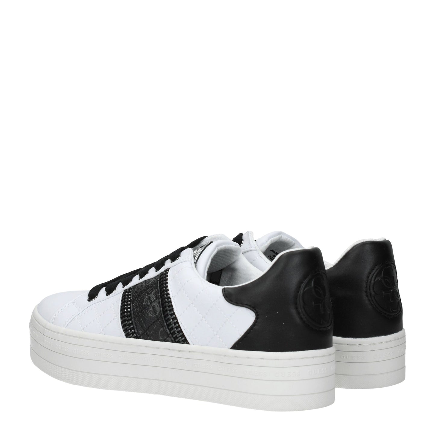 White Polyethylene Platform Sneakers