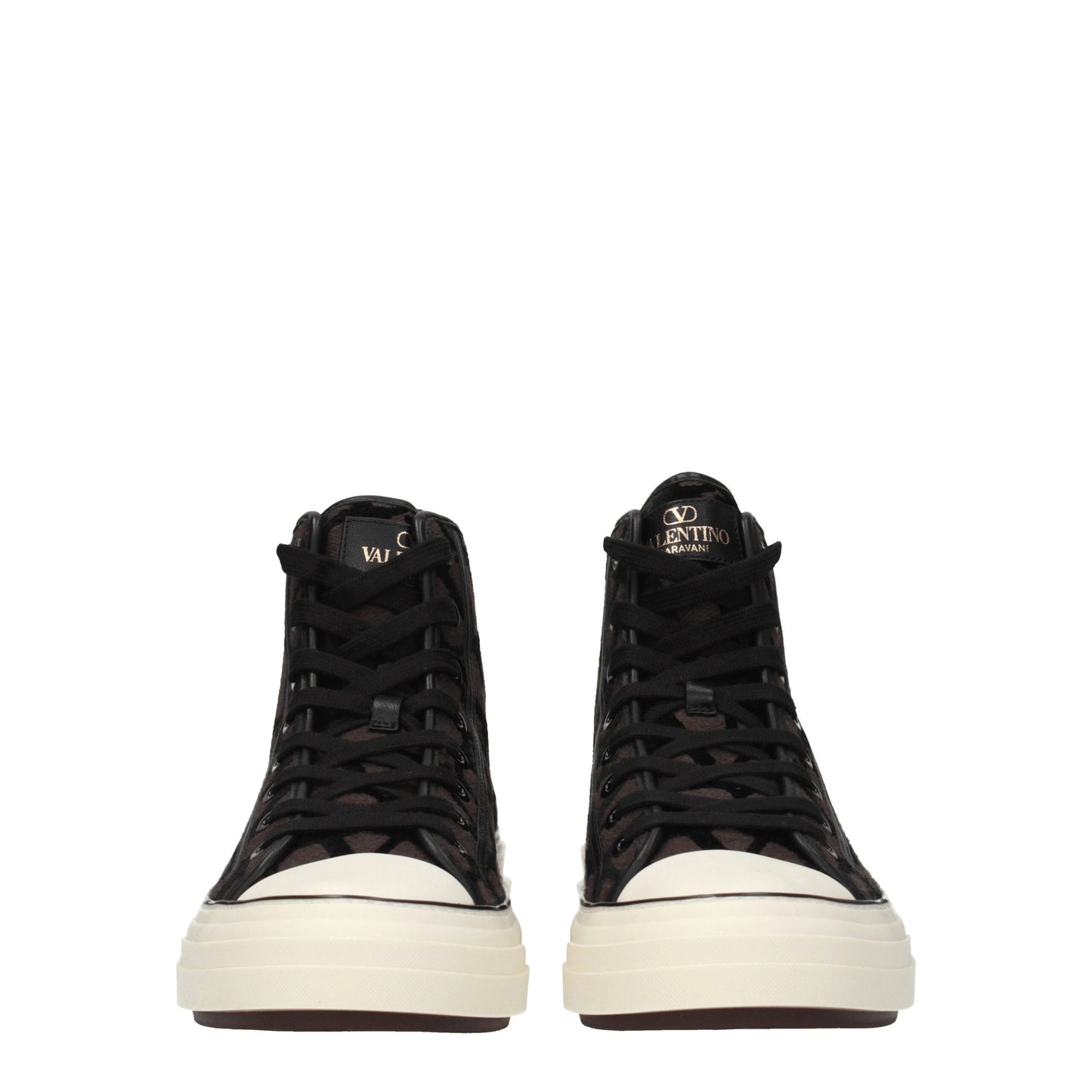 Brown Fabric High Tops
