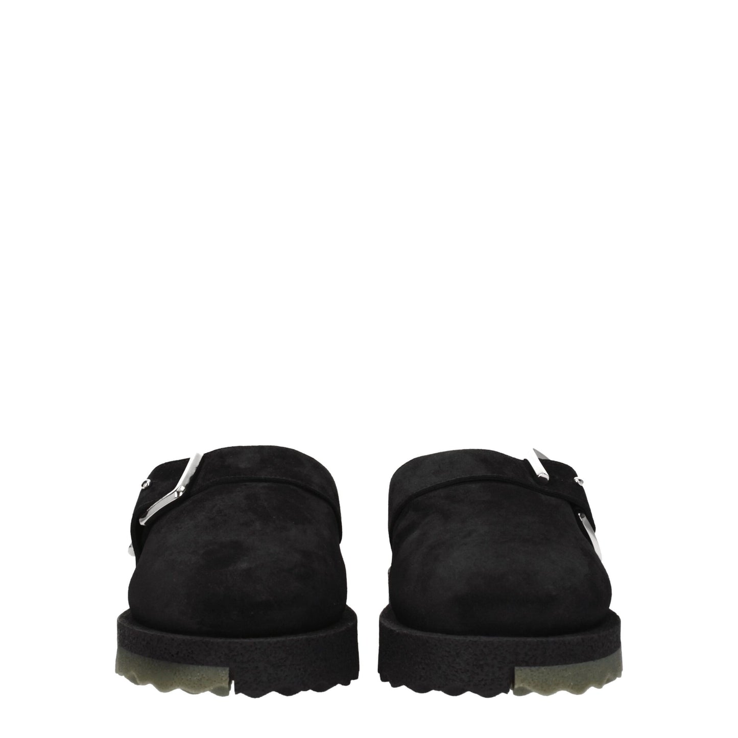 Black Leather Slippers Sandals