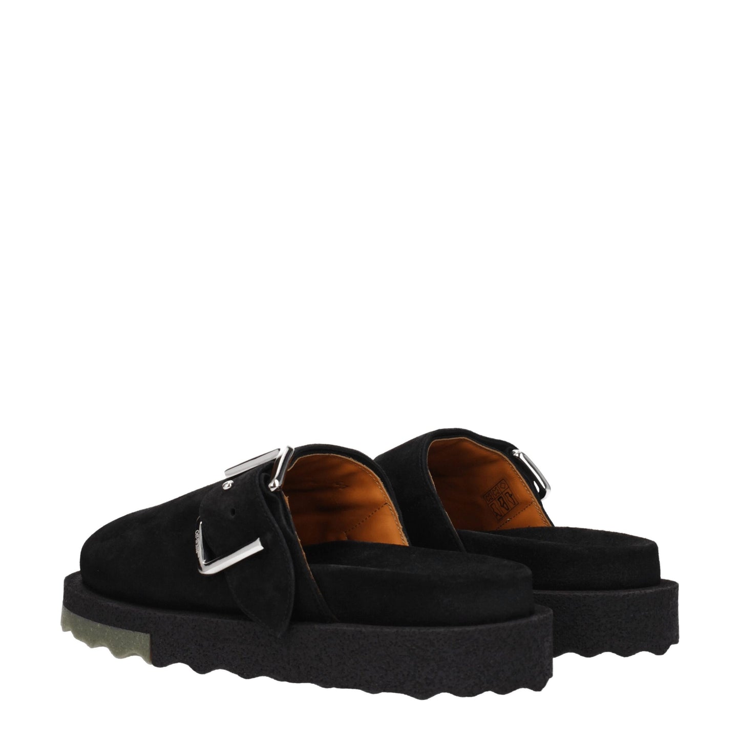 Black Leather Slippers Sandals