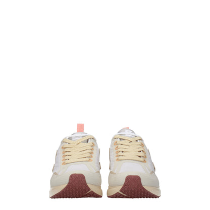 Beige Fabric Athletic Sneakers