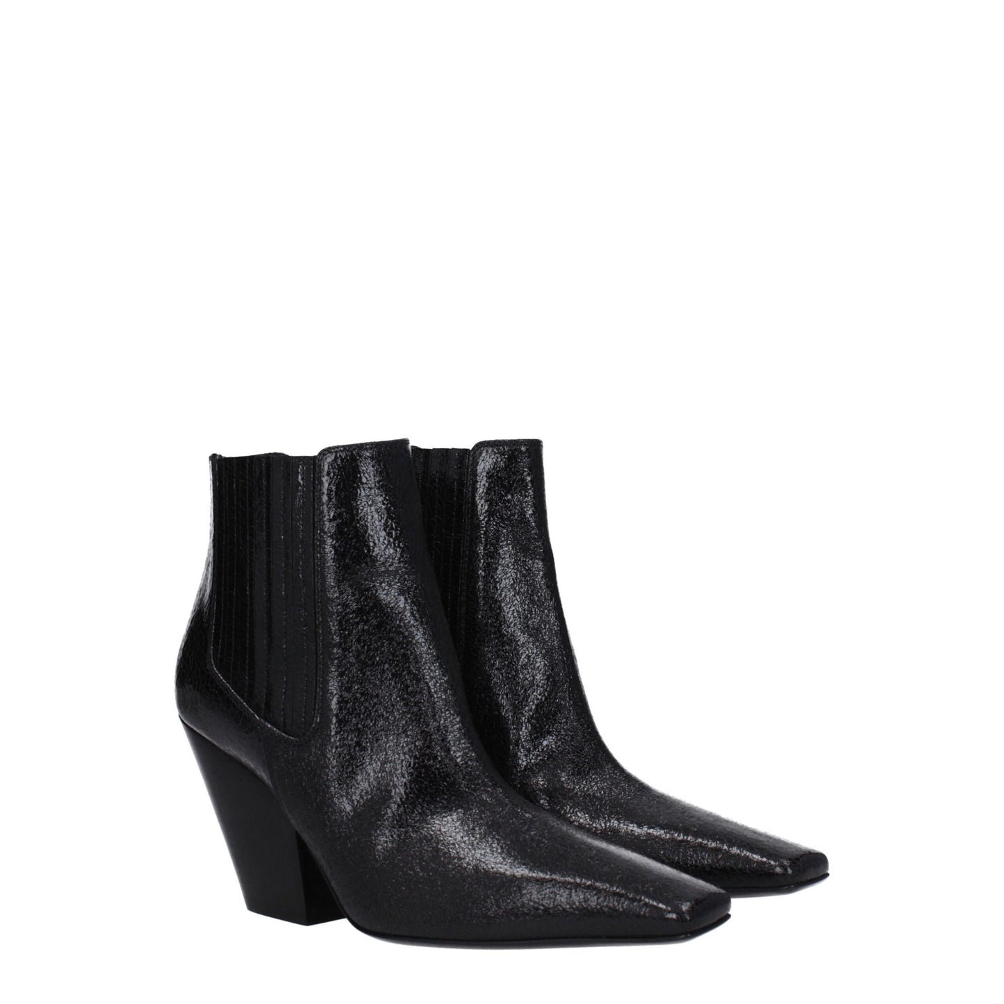 Black Leather Ankle Boots
