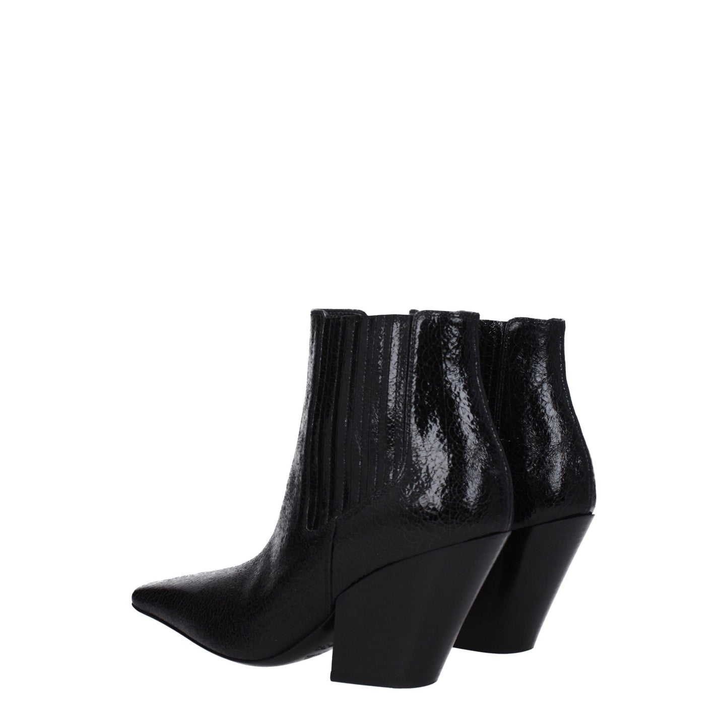 Black Leather Ankle Boots
