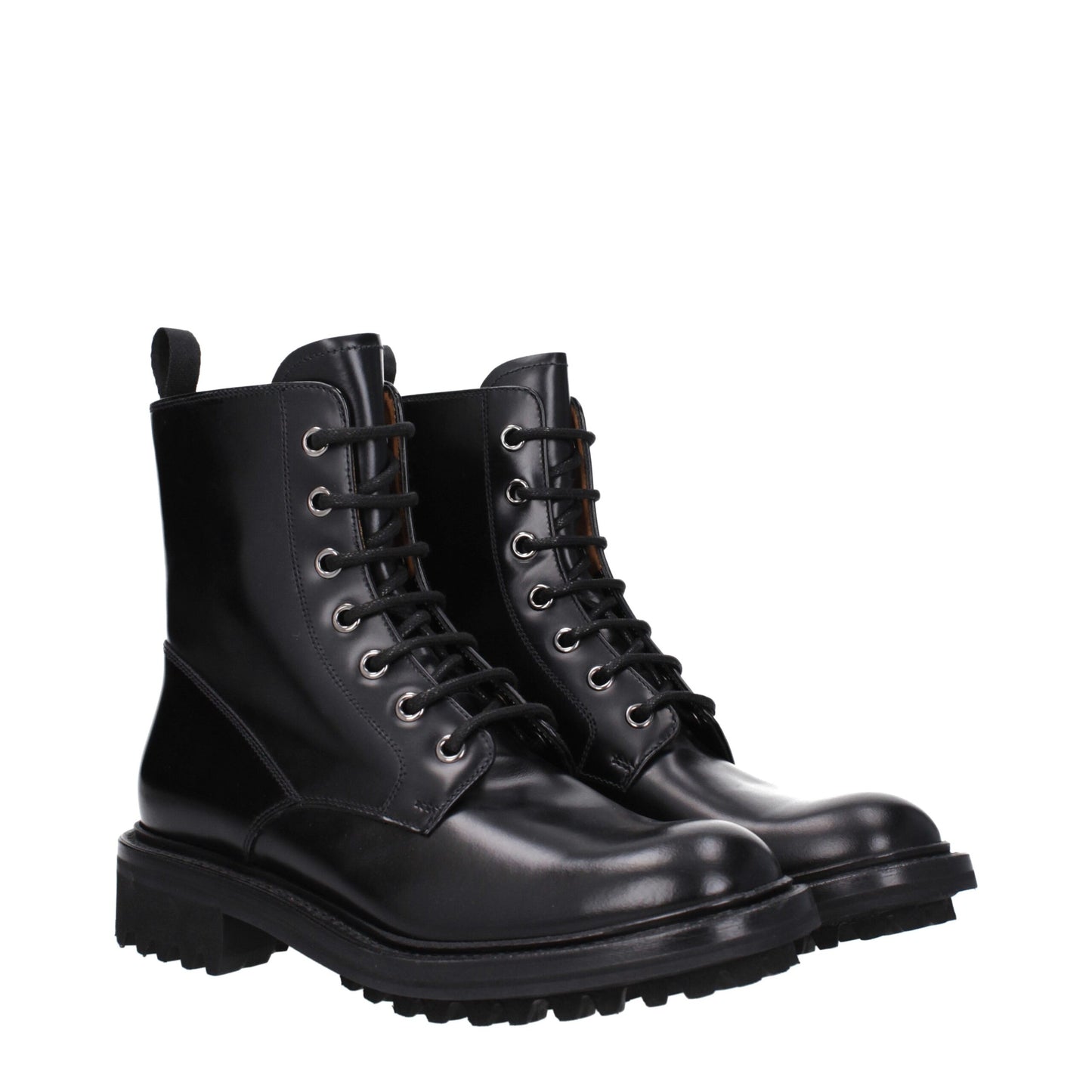 Black Leather Ankle Boots
