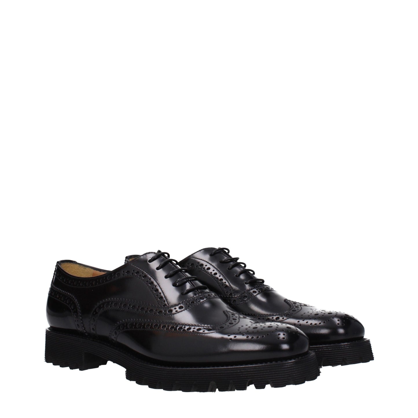 Black Leather Oxfords And Derbies
