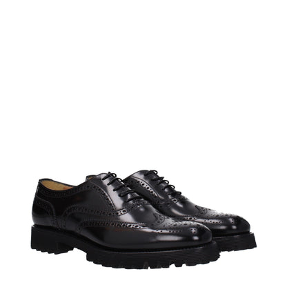 Black Leather Oxfords And Derbies