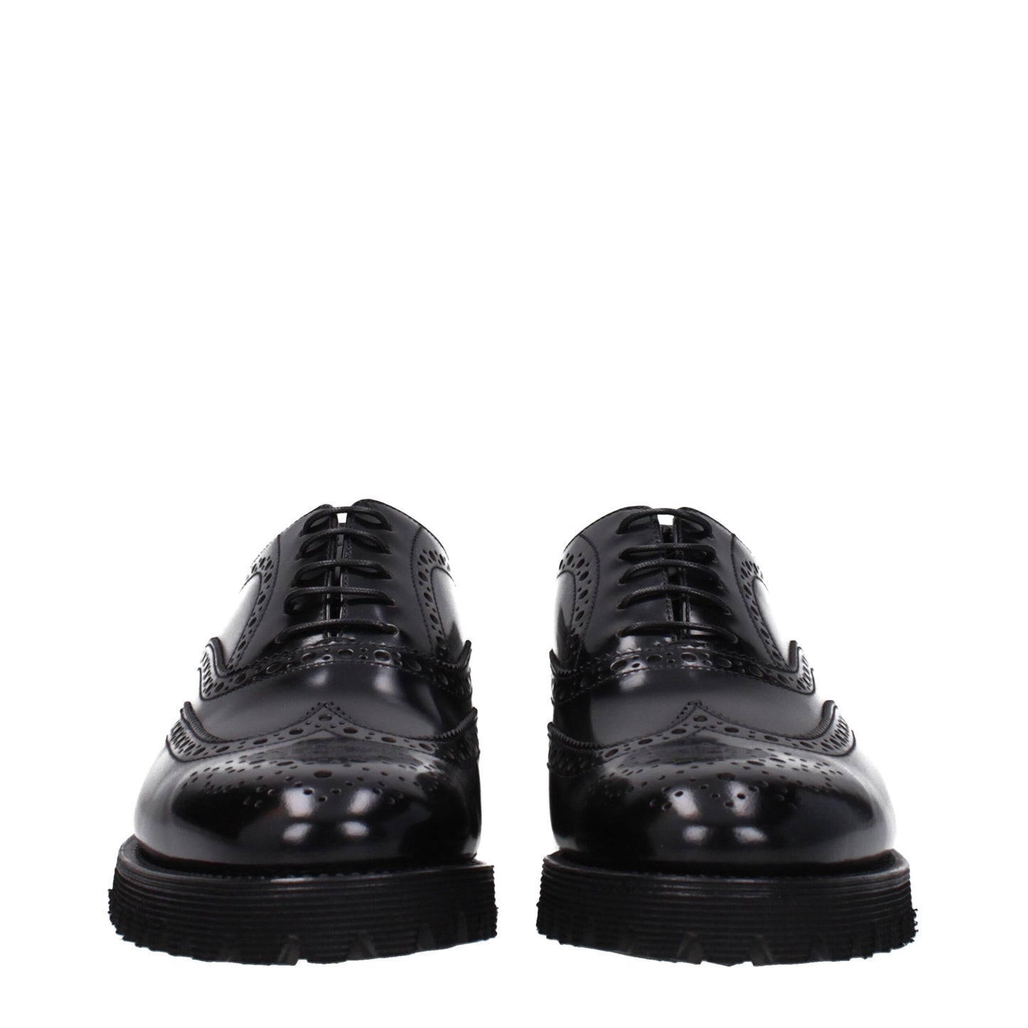 Black Leather Oxfords And Derbies