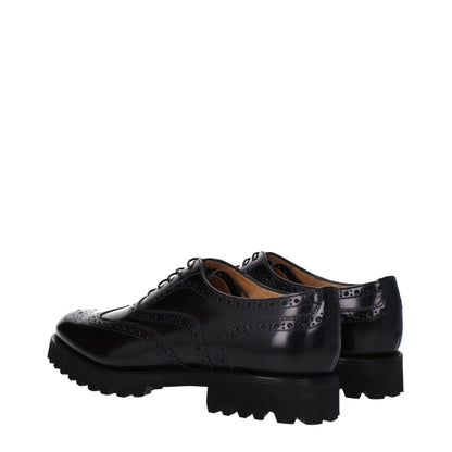 Black Leather Oxfords And Derbies