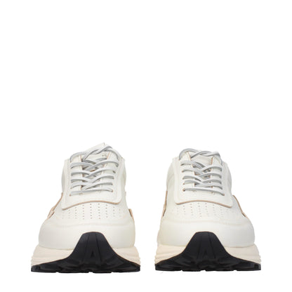 White Leather Low Tops