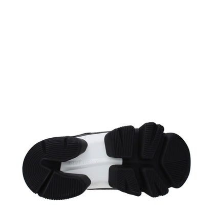 Black Fabric Chunky Sneakers