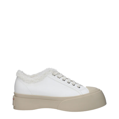 White Leather Low Tops