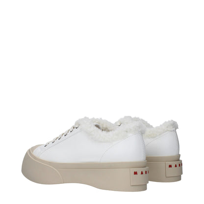 White Leather Low Tops