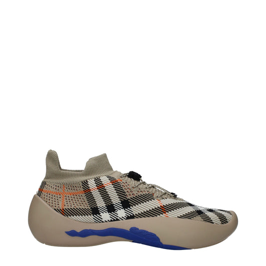 Beige Fabric Chunky Sneakers