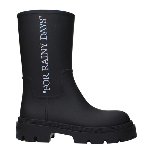 Black Cotton Ankle Boots
